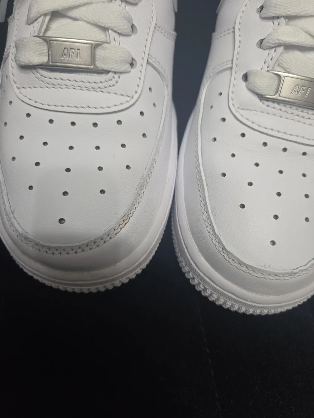 Nike Air Force 1 Low All-White Sneakers - Picture 3 of 8